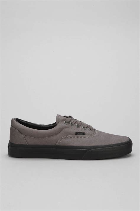 Vans Era Black Sole Mens Sneaker In Gray For Men Lyst