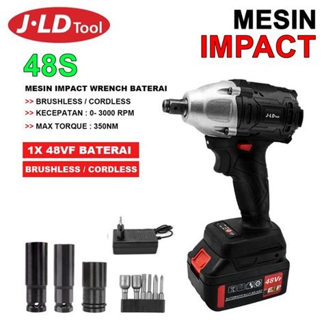 Jual Jld Mesin Impact Wrench S Cordless Brushless V Bor Buka Baut