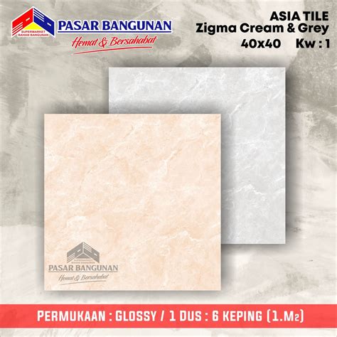 Jual Keramik Asia Zigma Cream Grey X Kw A Shopee Indonesia