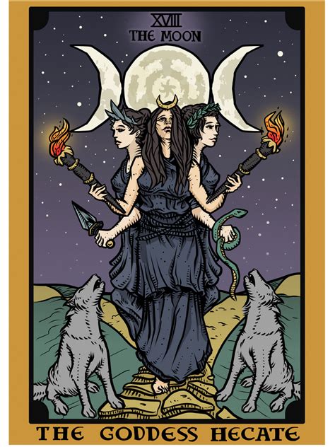 The Godddess Hecate In Tarot Card Art Print By The Ghoulish Garb X