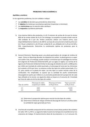 Segunda Practica Investigacion Operativa Investigacion Operativa