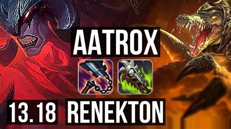 AATROX Vs RENEKTON TOP 3 2M Mastery 1600 Games 5 1 4 EUW