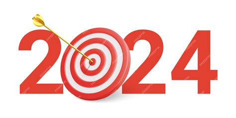 Premium Vector New Year Realistic Target And Goals With Symbol Of