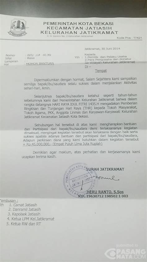 Detail Contoh Surat Permohonan Tunjangan Hari Raya Koleksi Nomer 11