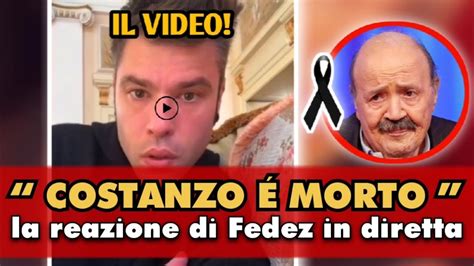 Maurizio Costanzo é morto la reazione shock di Fedez in diretta IL