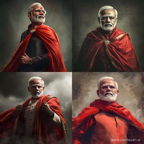 Indian Prime Minister Narendra Modi As A Superhero Midjourney Prompt