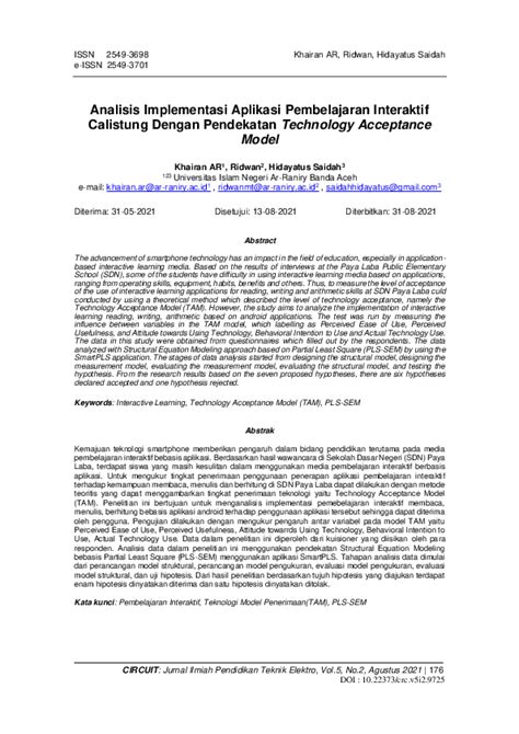 Pdf Analisis Implementasi Aplikasi Pembelajaran Interaktif Calistung