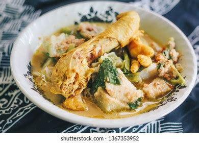 Rujak Soto Typical Cuisine Traditional Food Stock Photo