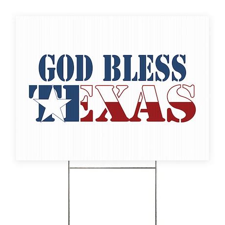 God Bless Texas Yard Sign by DavetDesigns