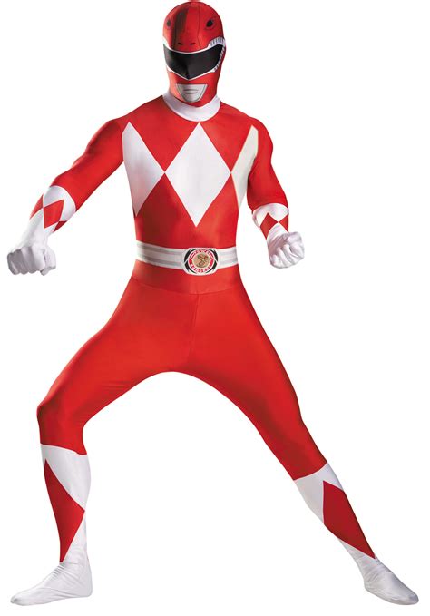 Men S Red Power Ranger Bodysuit Costumepub