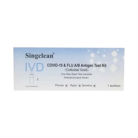 SINGCLEAN Covid 19 Flu A B Antigen Kit Rapid Self Test 1 Τεμάχιο