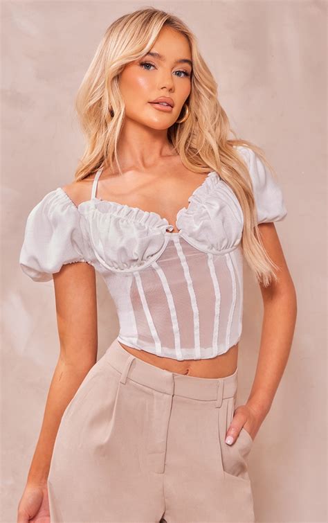 White Corsets Prettylittlething Usa