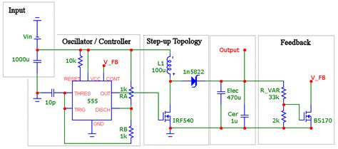 DC DC Step Up Converter Using 555 Timer 5V To 16V YouTube