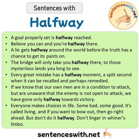sentences  halfway sentences  halfway sentenceswithnet