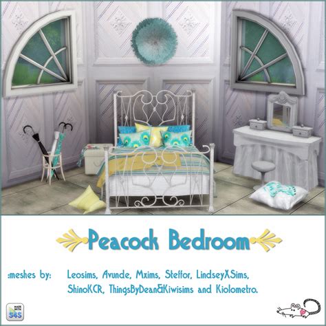 Sims 4 Ccs The Best Peacock Bedroom By Loveratsims4