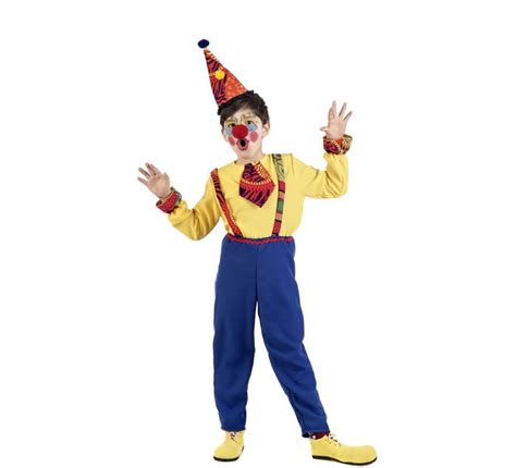 Costume Da Clown Giallo Per Ragazzo