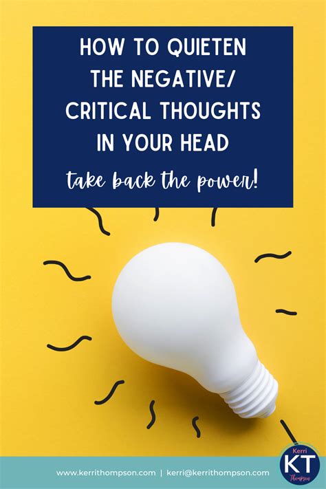 Negative Thoughts And Critical Voices In Your Head How To Take Back