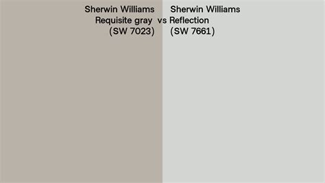 Sherwin Williams Requisite Gray Vs Reflection Side By Side Comparison