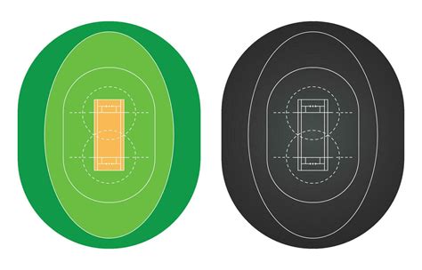 Cricket Field Diagram 36032603 Vector Art at Vecteezy