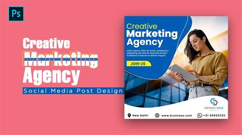 Creative Marketing Agency Social Media Post Design Photoshop