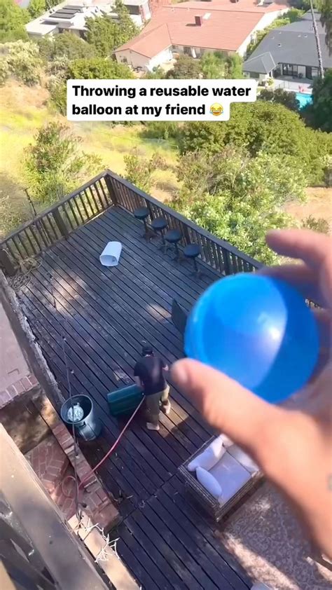 Pranking My Friend With A Splashpod Reusable Water Balloon Video Easy Pranks Water