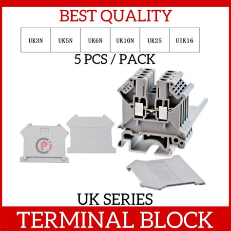 Jual Isi Pcs Terminal Block Uk Series Din Rail Mounting Uk N Uk N