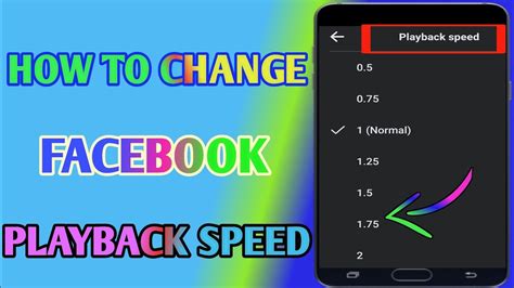 How To Change Playback Speed On Facebook Facebook Change Video