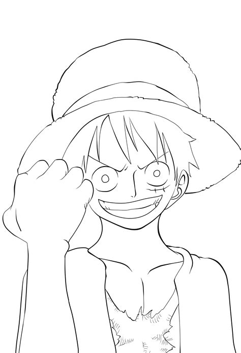 One Piece Luffy Coloring Pages One Piece Luffy One Piece Drawing ...