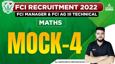 Fci Recruitment 2022 Fci Manager And Fci Ag 3 Technical Maths By