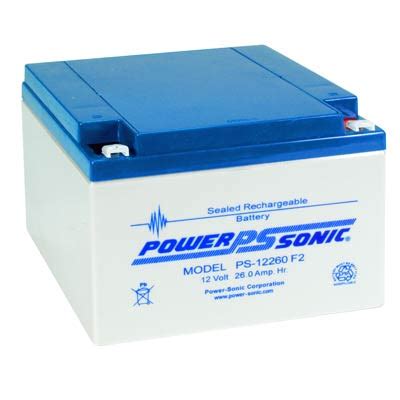 Power Sonic V Ah Agm Sla Battery With F Terminals Powps F