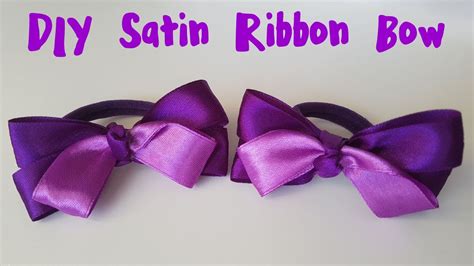 How To Make Hair Ribbon Bows 🎀 Diy Satin Ribbon Bow Tutorial 🎀 Youtube