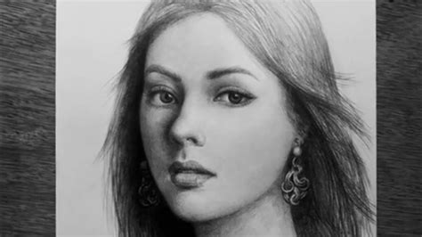 Beautiful Girl Portrait Realistic Sketch Time Lapse Youtube