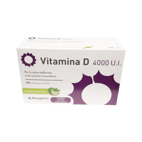 Metagenics Vitamina D 4000ui 168 Compresse Masticabili Farmacia