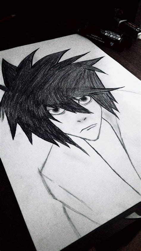 L Death Note Drawing By Mertonses On Deviantart