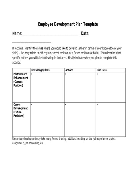 21 Best Employee Development Plan Templates Word Pdf Doc Template Pdffiller