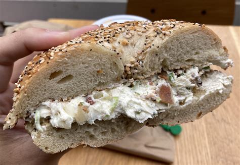 Everything Bagel With Bacon Scallion Cream Cheese Scrolller