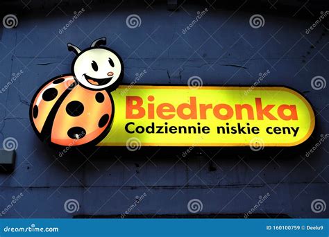 Lublin Poland 09 30 2019 Biedronka Supermarket Logo Editorial Stock