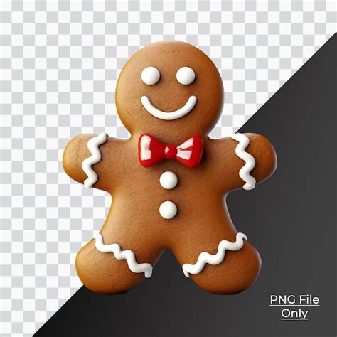 Premium PSD Gingerbread Man Smooth Lighting Only Png Premium Psd