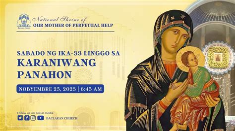 Baclaran Church Sabado Ng Ika Linggo Sa Karaniwang Panahon Youtube