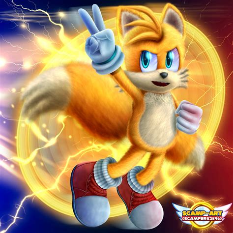 Movie Tails Tails the Fox Sonic Art Sega Art Digital Art Canvas Prints ...