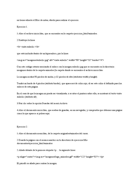 HTML Ejercicios | PDF | Hipervínculo | Informática