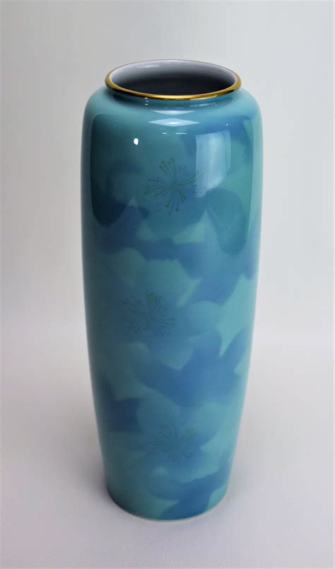 Fukagawa Vase Peony Motif Arita Porcelain Showa Period Etsy