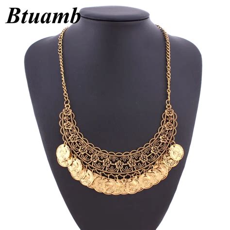 Btuamb Statement Accessories Colares Punk Leaves Flower Necklaces