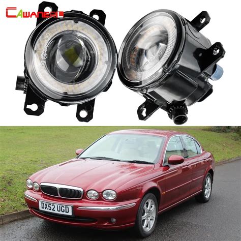 2 X Car Front LED Fog Light Assembly Angel Eye DRL Daytime Running