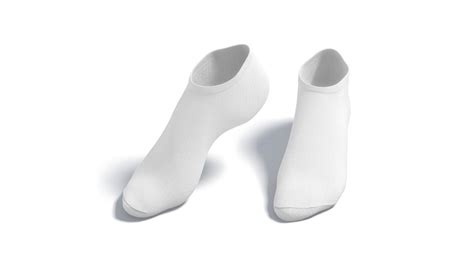 White Low Cut Socks Stand On Tiptoe Fabric Sox Pair 3d Model By Rebrandy