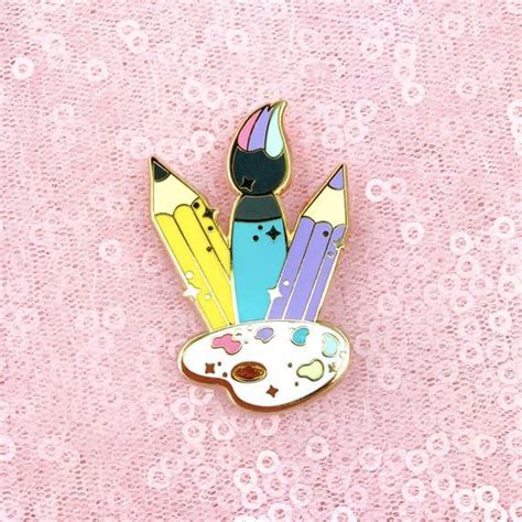 Art Supply Enamel Pin Etsy Enamel Pins Enamel Pin Etsy Art