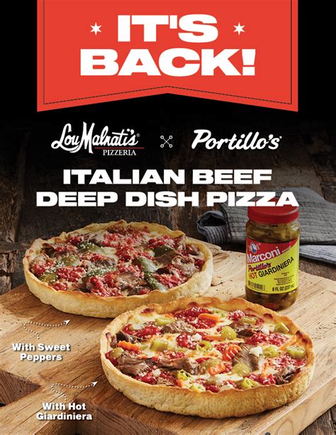 Lous X Portillos Italian Beef Deep Dish Is Back 🍕 Tastes Of Chicago