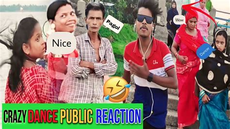 Crazy Dance Public Reaction 🤣😂 Cute Girl Reaction Prank On Public