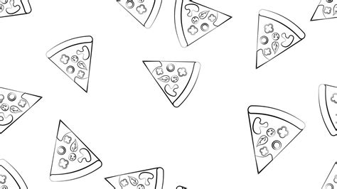 Rebanada De Pizza En Masa Fina Fondo Blanco Ilustración Vectorial Patrón Pizza Rellena De