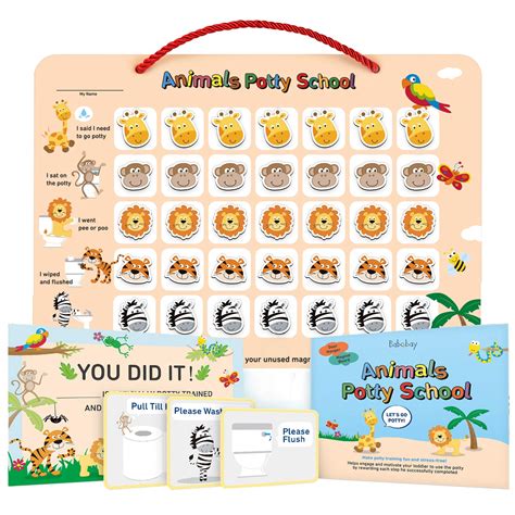 Buy Potty Training Chart for Toddlers,Boys,Girls - Animal Design ...